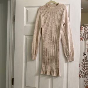 Abercrombie kids cream sweater dress